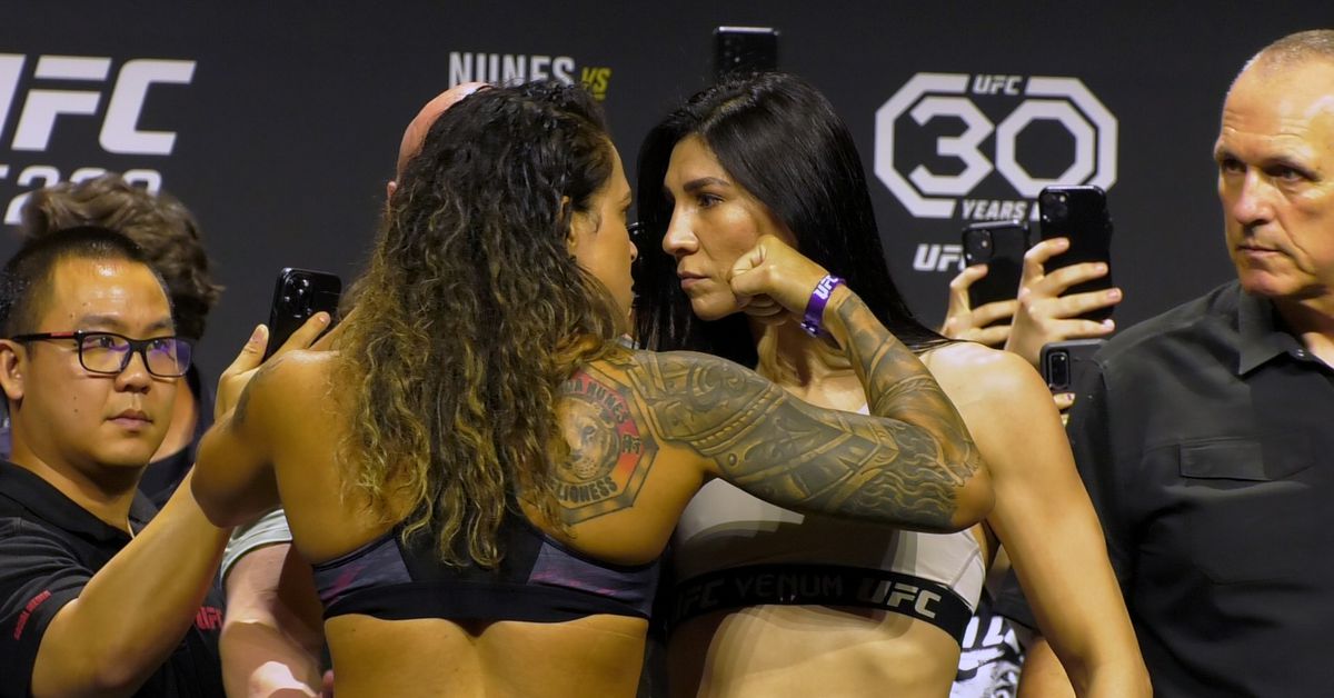 Video: Amanda Nunes, Irene Aldana, todos los negocios en el enfrentamiento final de UFC 289