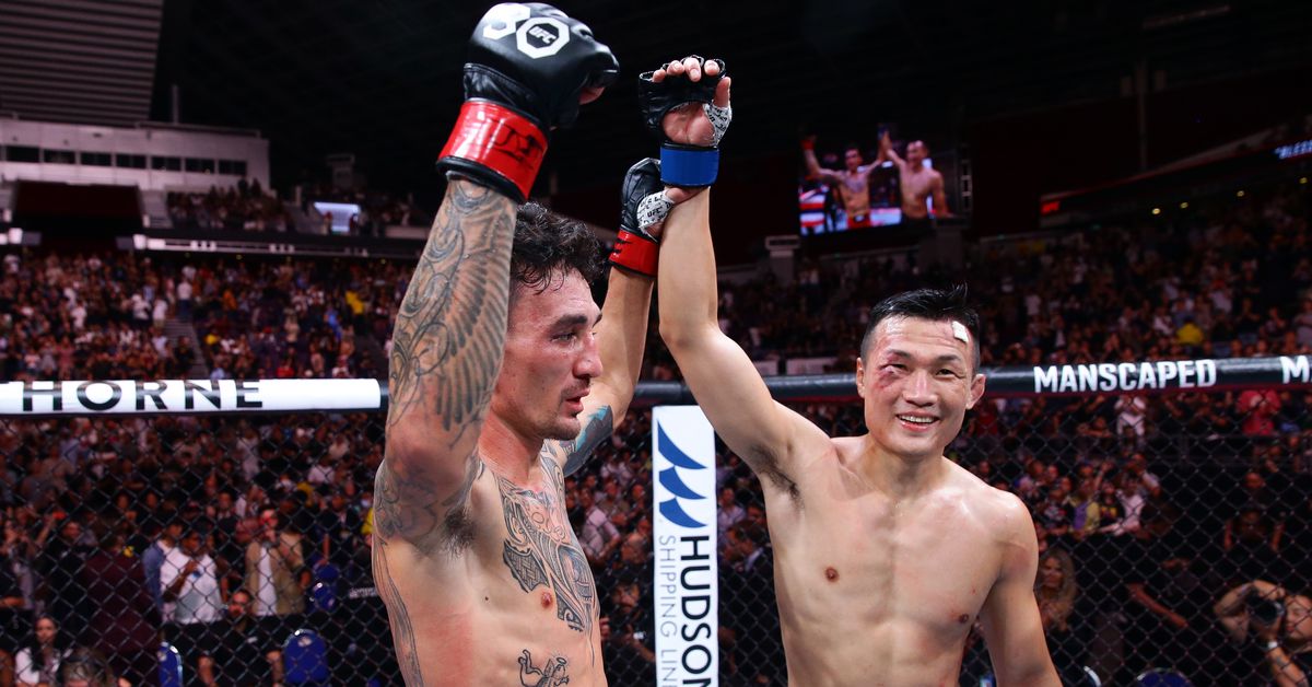 Bonificaciones de UFC Singapur: Max Holloway vs. Korean Zombie es una obviedad para la Pelea de la Noche