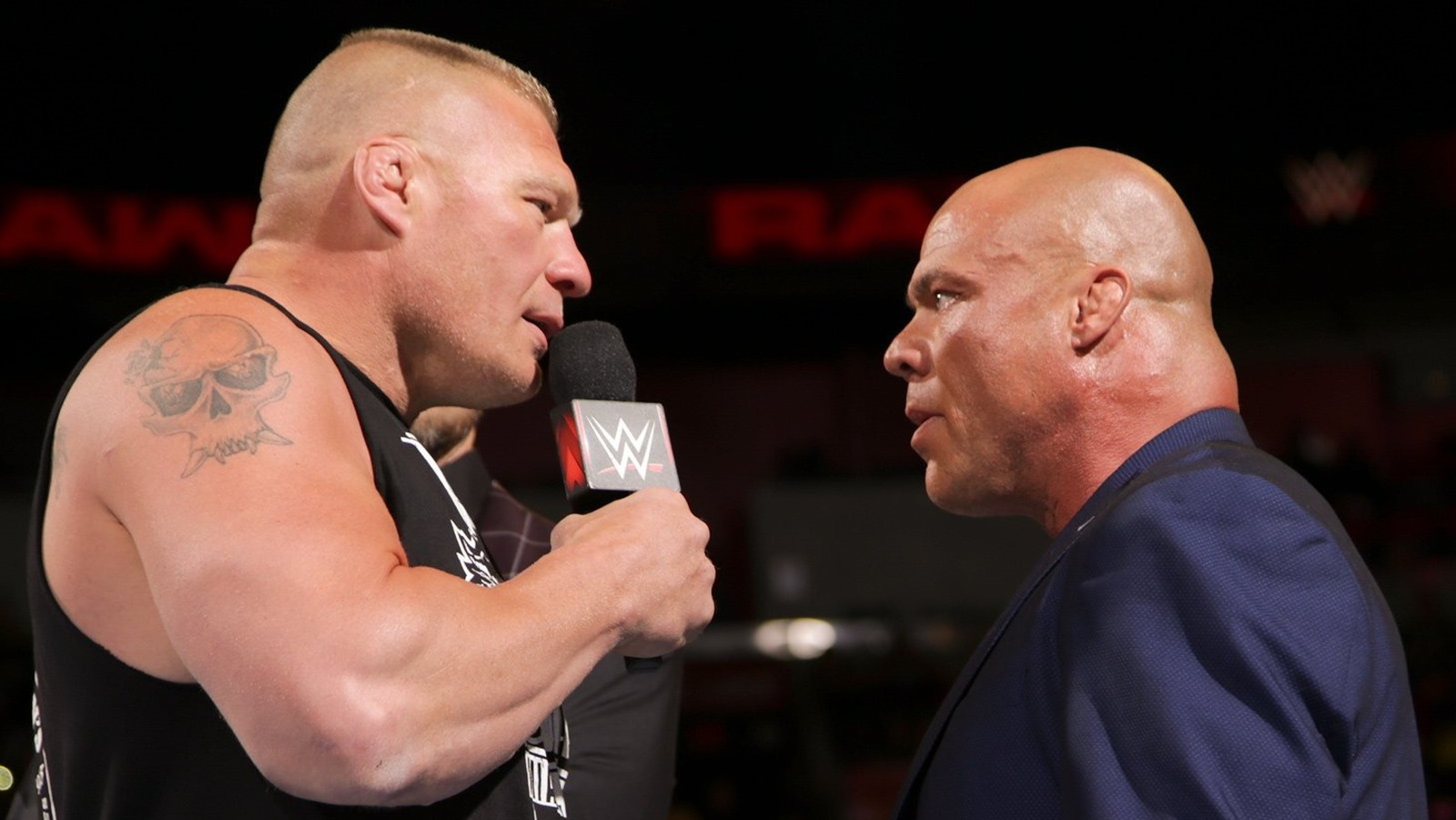 Kurt Angle habla sobre la lucha libre de la estrella de la WWE Brock Lesnar de verdad