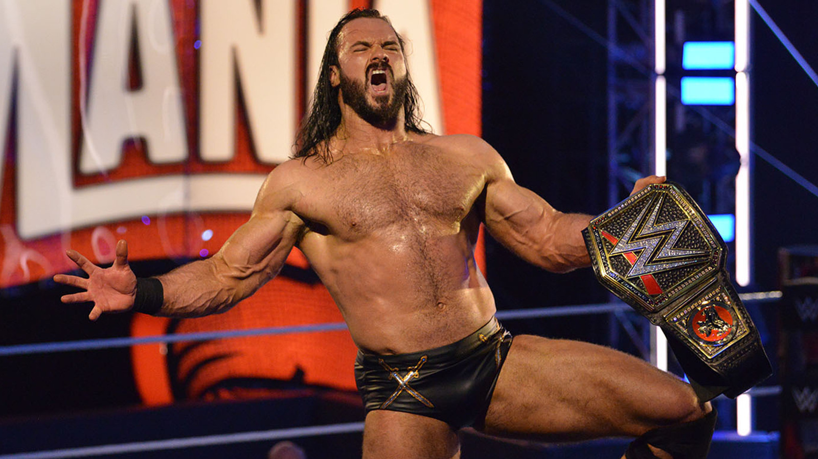 El paquete promocional de Drew McIntyre recuerda la victoria del campeonato de la WWE durante la pandemia