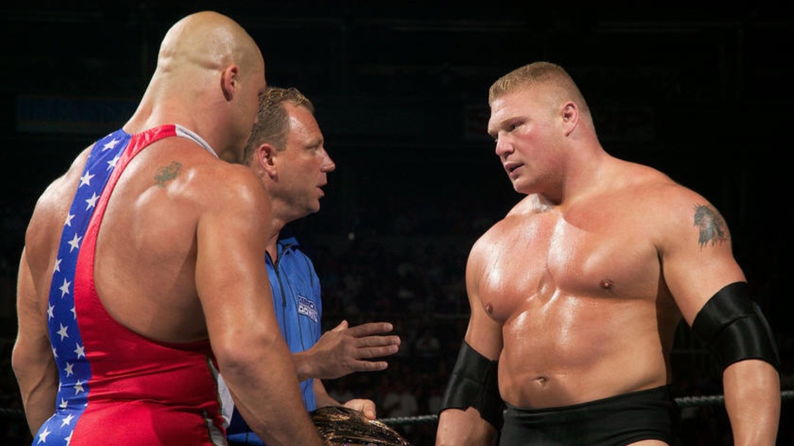 Kurt Angle recuerda su preocupación por Brock Lesnar después de un aterrador movimiento fallido en la WWE
