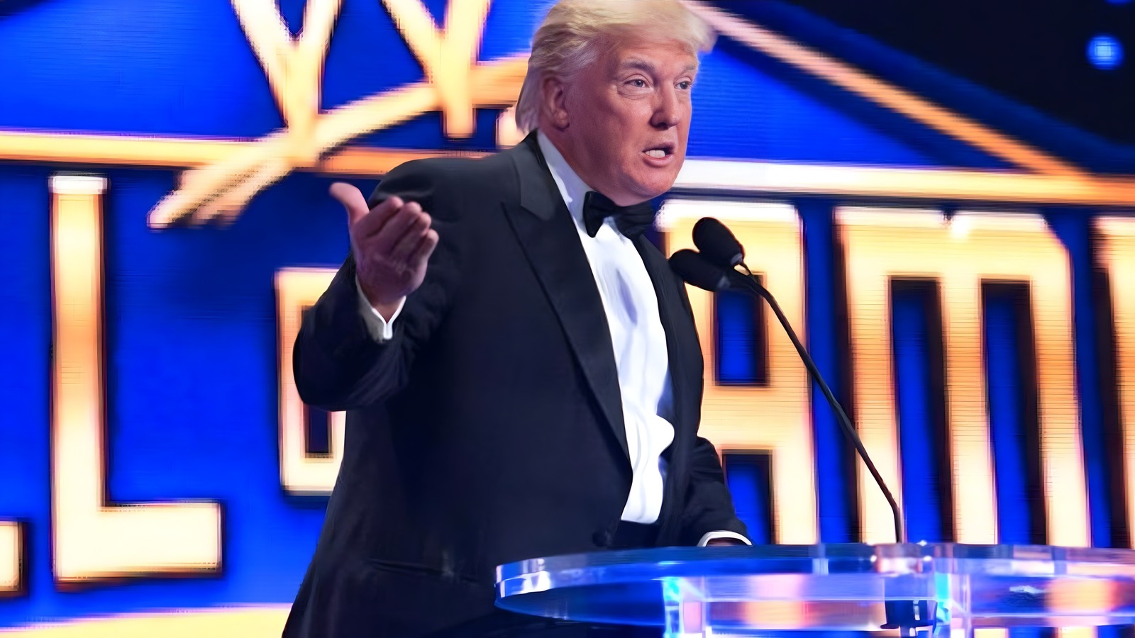 Donald Trump elogia a dos miembros del Salón de la Fama de la WWE durante su discurso de campaña presidencial