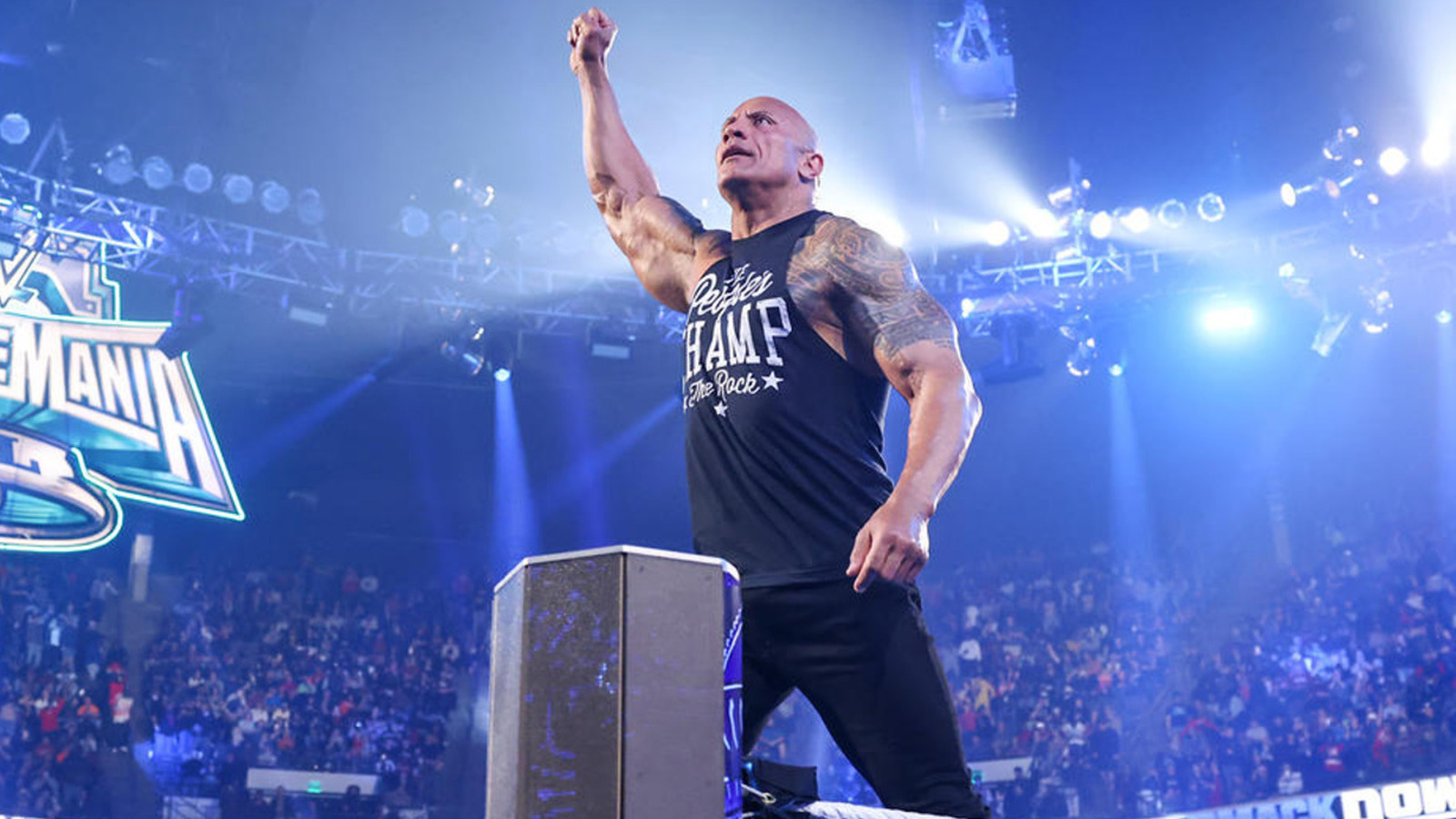 Se informa que los gráficos de WWE WrestleMania 40 con The Rock fueron abucheados en el Día de la Venganza de NXT
