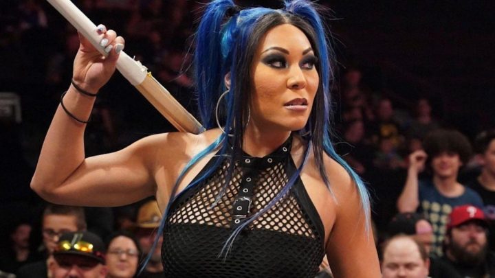 La estrella de la WWE Michin muestra 'cicatrices de batalla' después de NXT Battleground