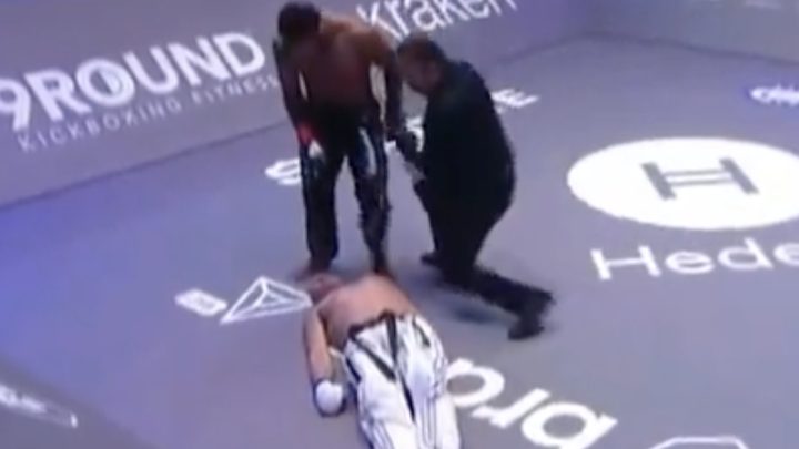 Mira al veterano de UFC James Vick ser aniquilado con un brutal nocaut en Karate Combat 47