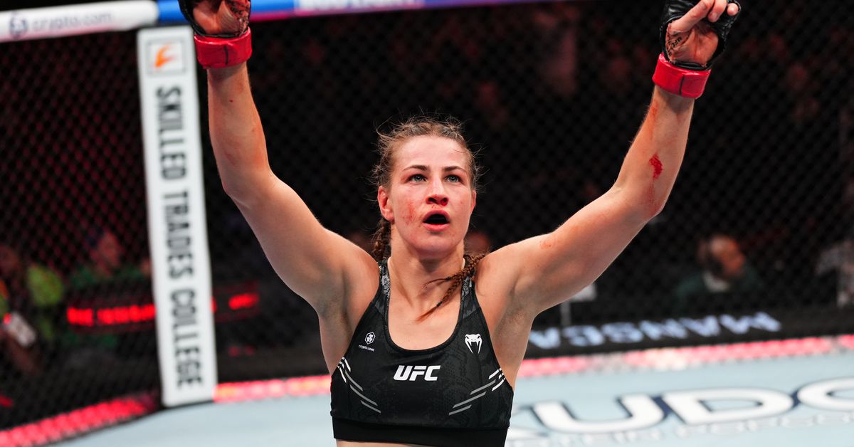 Jasmine Jasudavicius no quiere que la comparen con la 'chica Hawk Tuah' después de la ardiente promoción posterior a la pelea en UFC Denver