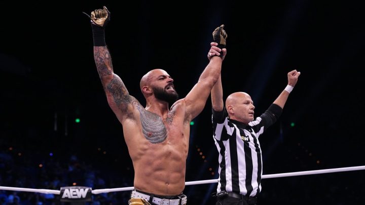 Ricochet cuenta que se coló en Wembley para su debut en AEW en 2024