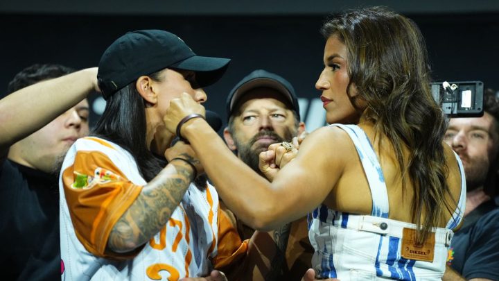 Video: Raquel Pennington y Julianna Peña se miran fijamente durante el tenso enfrentamiento de UFC 307