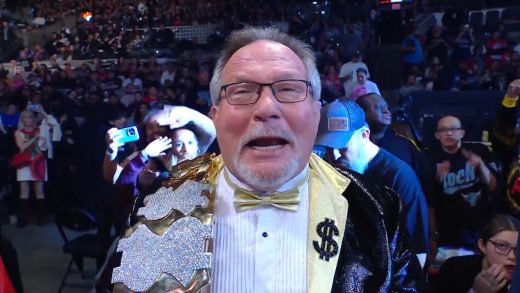 Ted Dibiase, Alundra Blayze, Brainbusters entre las leyendas de la WWE en el ring para Snme