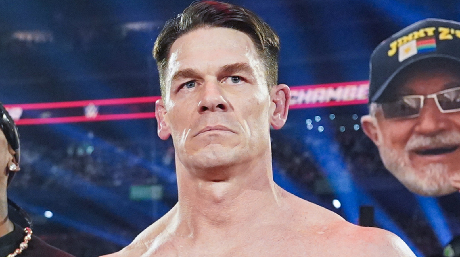 Informe detrás del escenario Blurs líneas del giro del talón de la cámara de eliminación de la WWE de John Cena