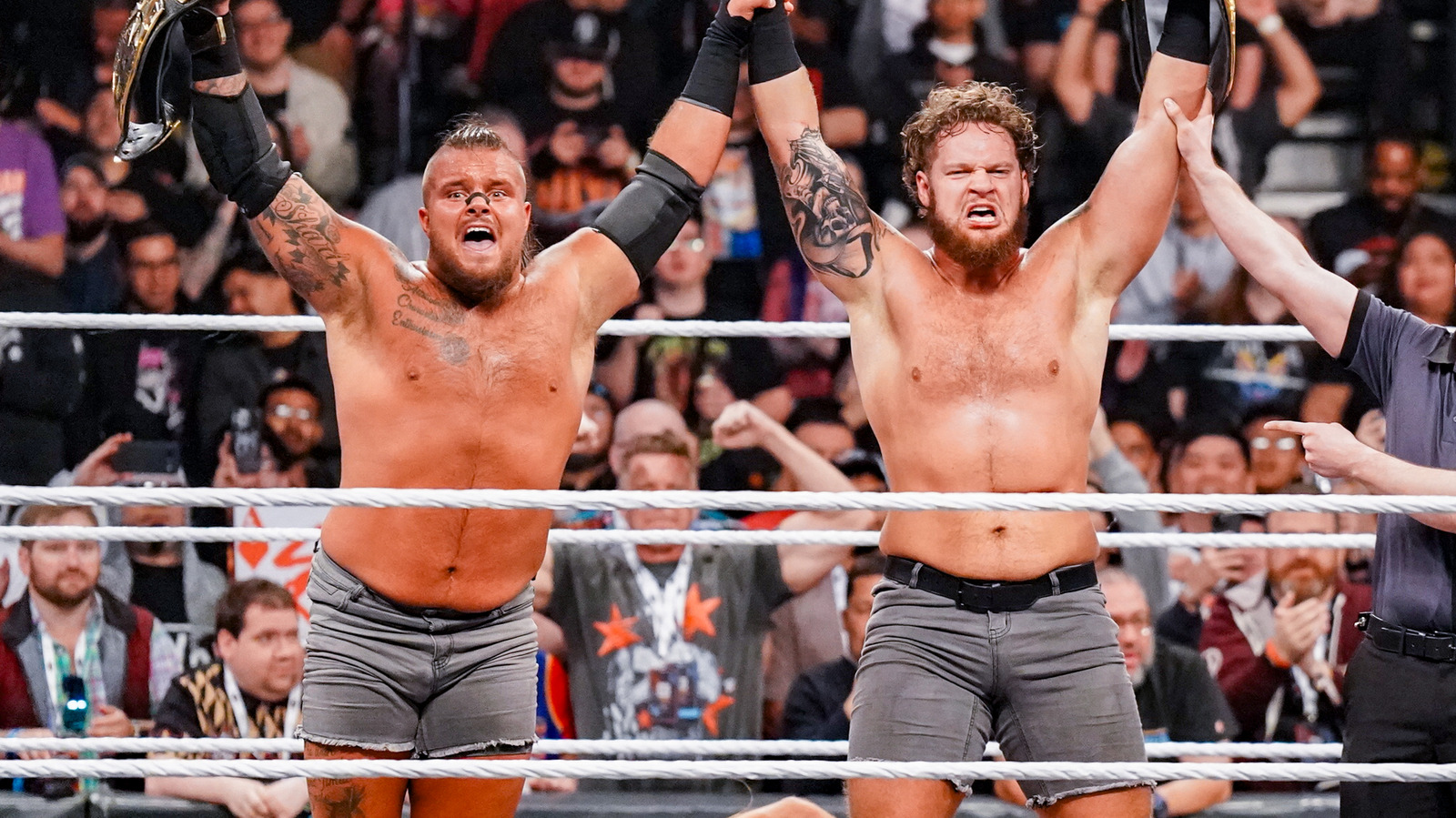 El primer título de la etiqueta de la WWE NXT de Hank & Tank, anunció los retadores