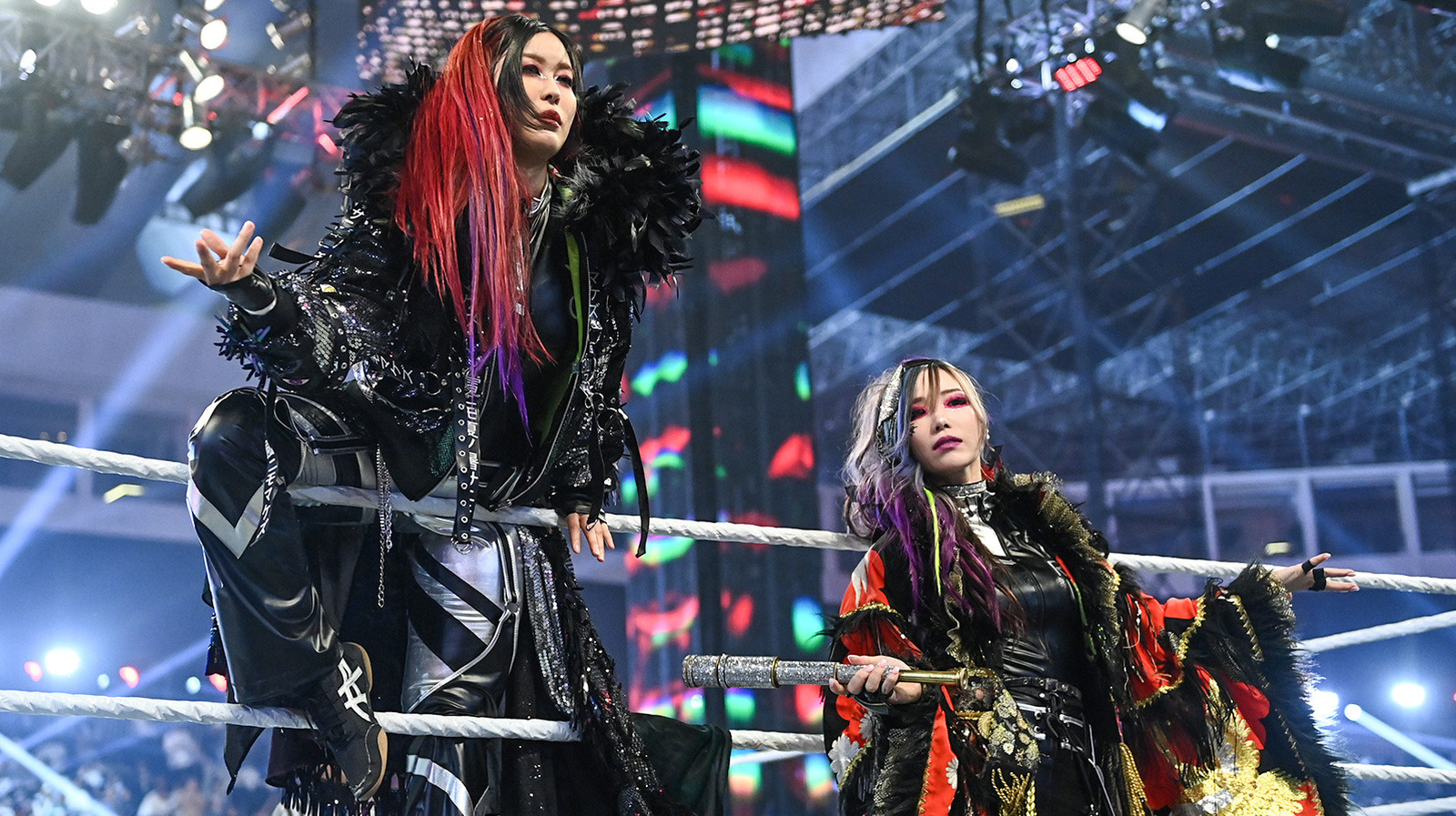 El campeón mundial femenino de la WWE, Iyo Sky, le da la bienvenida al ex compañero de equipo después de Raw Return