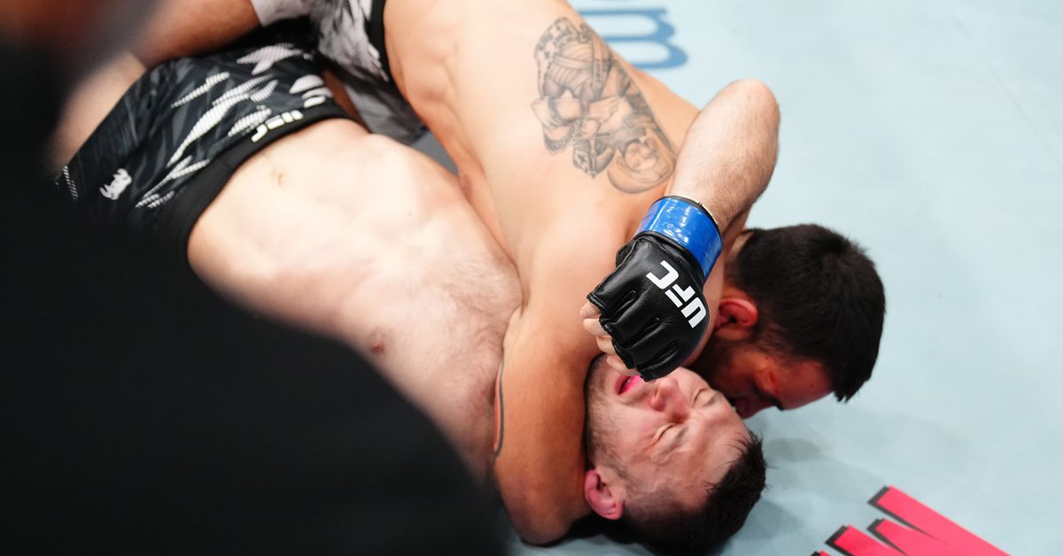 UFC 315 Resultados: Benoit Saint Denis arrebata el desagradable triángulo de brazo para tocar Kyle Prepolec