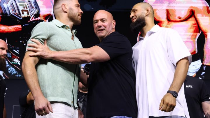 Dana White separa a Dricus du Plessis y Khamzat Chimaev después del tenso enfrentamiento antes de UFC 319