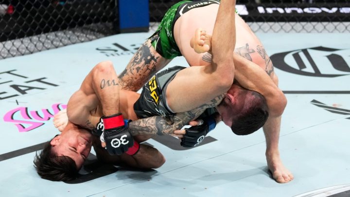 Diego Lopes responde a la apuesta de derribo de Jean Silva por delante de NOCHE UFC 3
