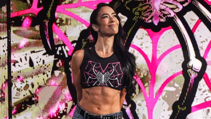 AJ Lee regresa a WWE Raw, se pone en la combinación de etiquetas mixtas en Wrestlepalooza