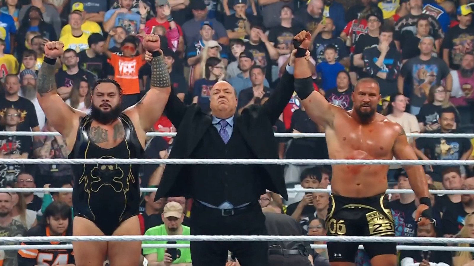 La visión gana un pareja de rencor del equipo de etiqueta sangriento contra los usos en WWE Wrestlepalooza