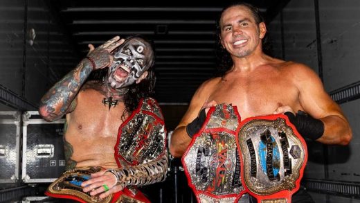 Los Hardy ganan títulos en parejas de NXT y se convierten en dobles campeones en WWE NXT vs. Enfrentamiento de TNA