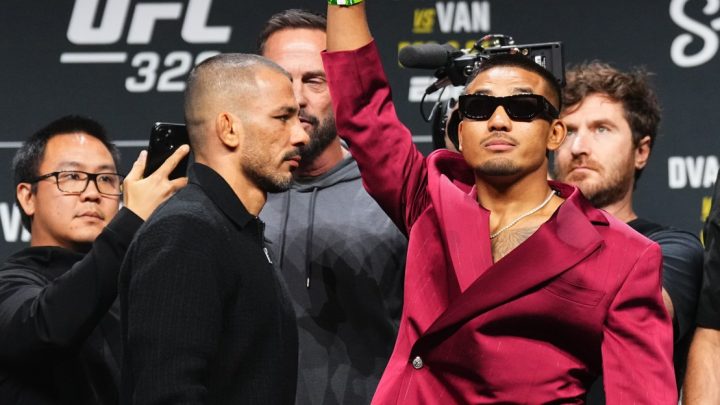 Alexandre Pantoja ataca a Joshua Van durante un tenso enfrentamiento antes de UFC 323